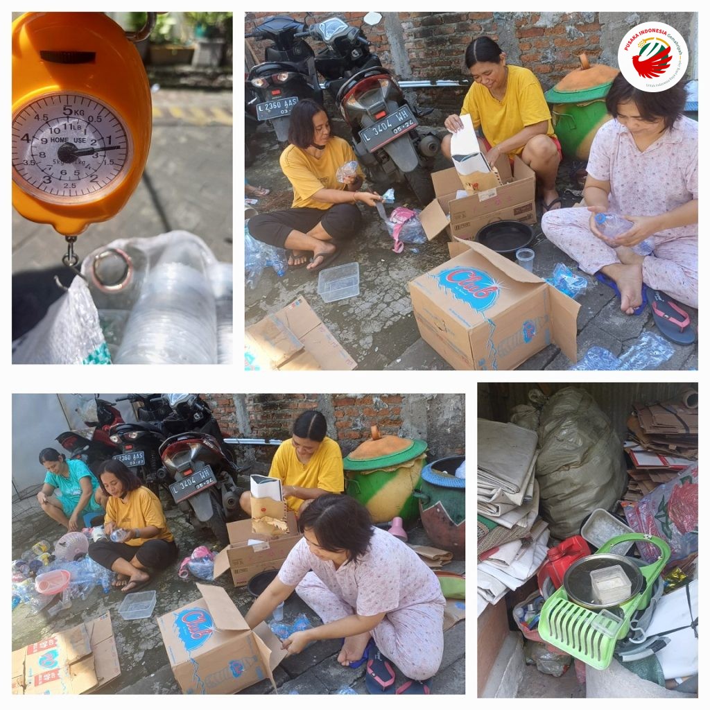 Pilah sampah di TTS 04 Surabaya