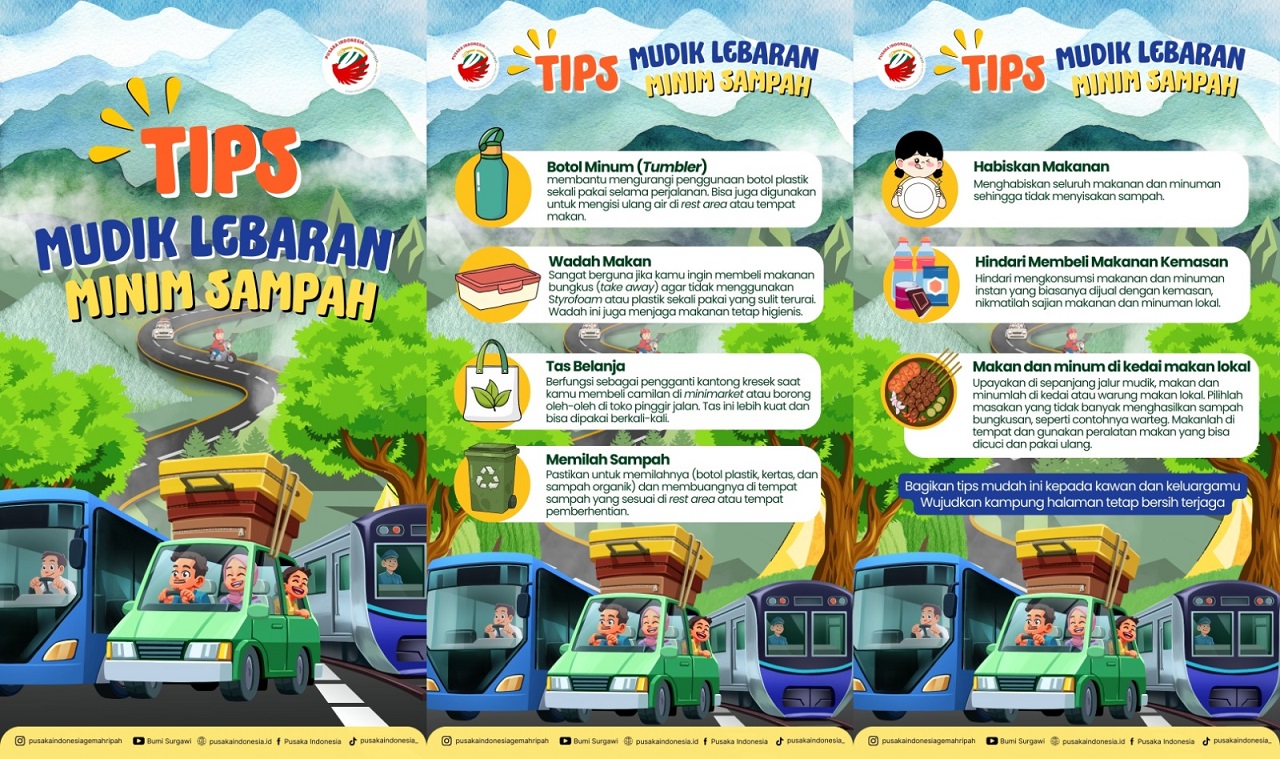 Tips Mudik Minim Sampah - Pusaka Indonesia