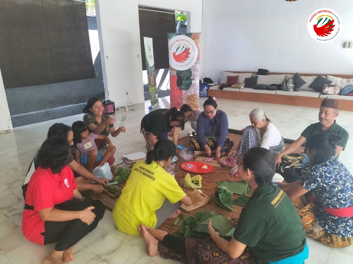 Tim KPN dan Kader Pusaka Bali Mengolah Nasi Singkong dan Urap Bali (12/7/2026)