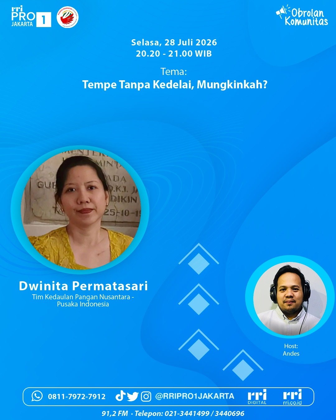 Obrolan komunitas - tempe tanpa kedelai, mungkinkah?