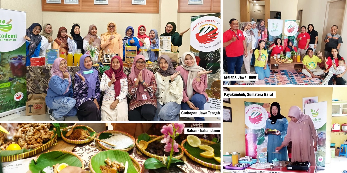 Aktivitas Belajar Meramu Jamu Kader Pusaka Indonesia di berbagai Wilayah
