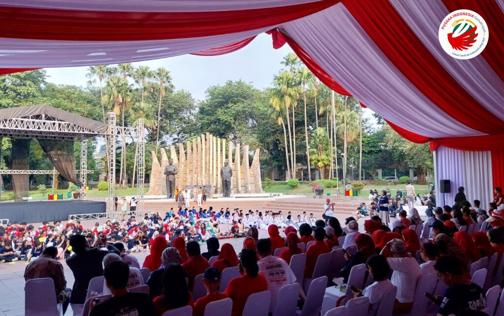Suasana Acara Tapak Tilas Proklamasi 2026 di Taman Proklamasi Jakarta Pusat