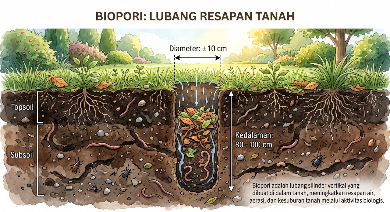 Ilustrasi lubang biopori