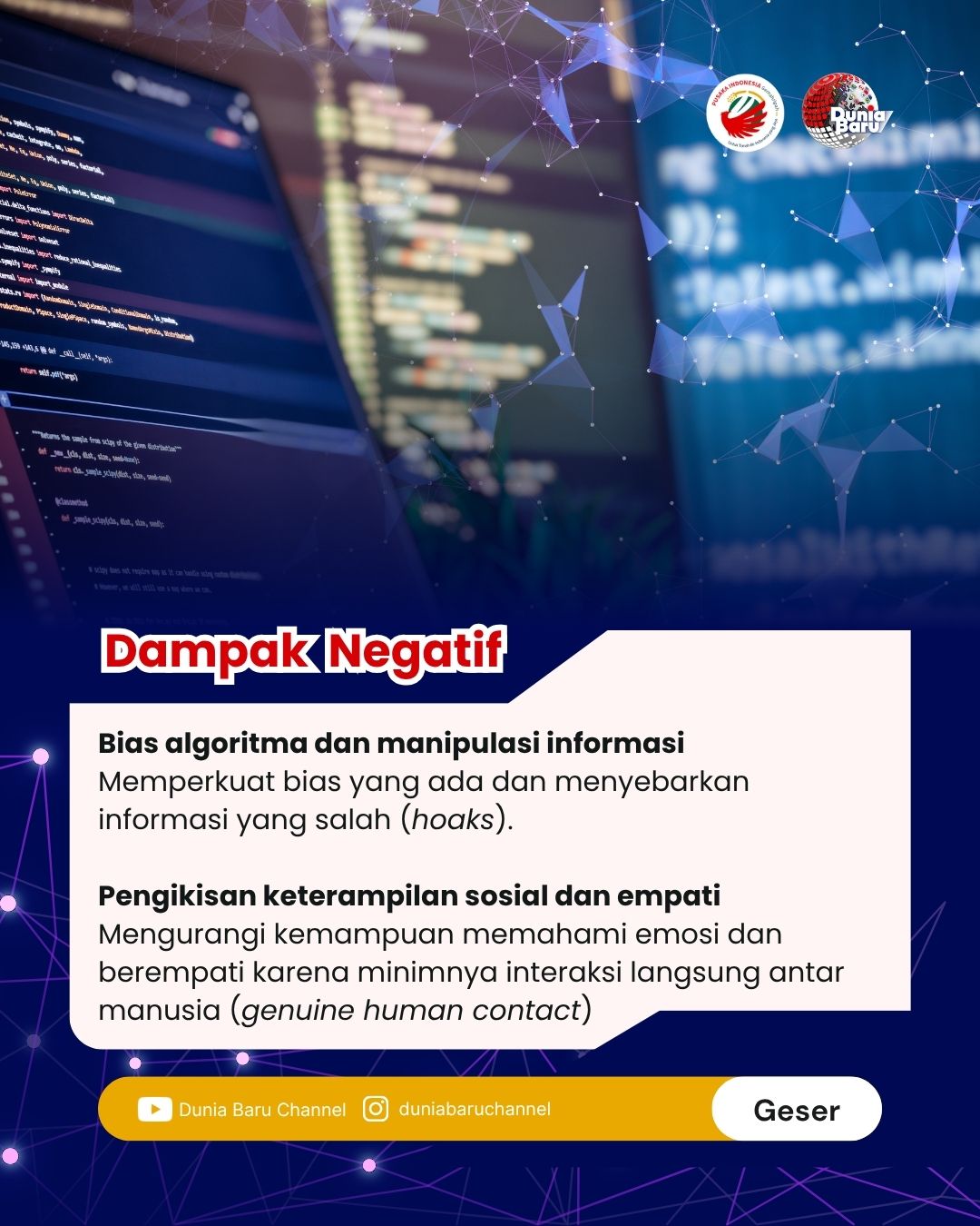 Slide 5 - Dampak positif dan negatif AI