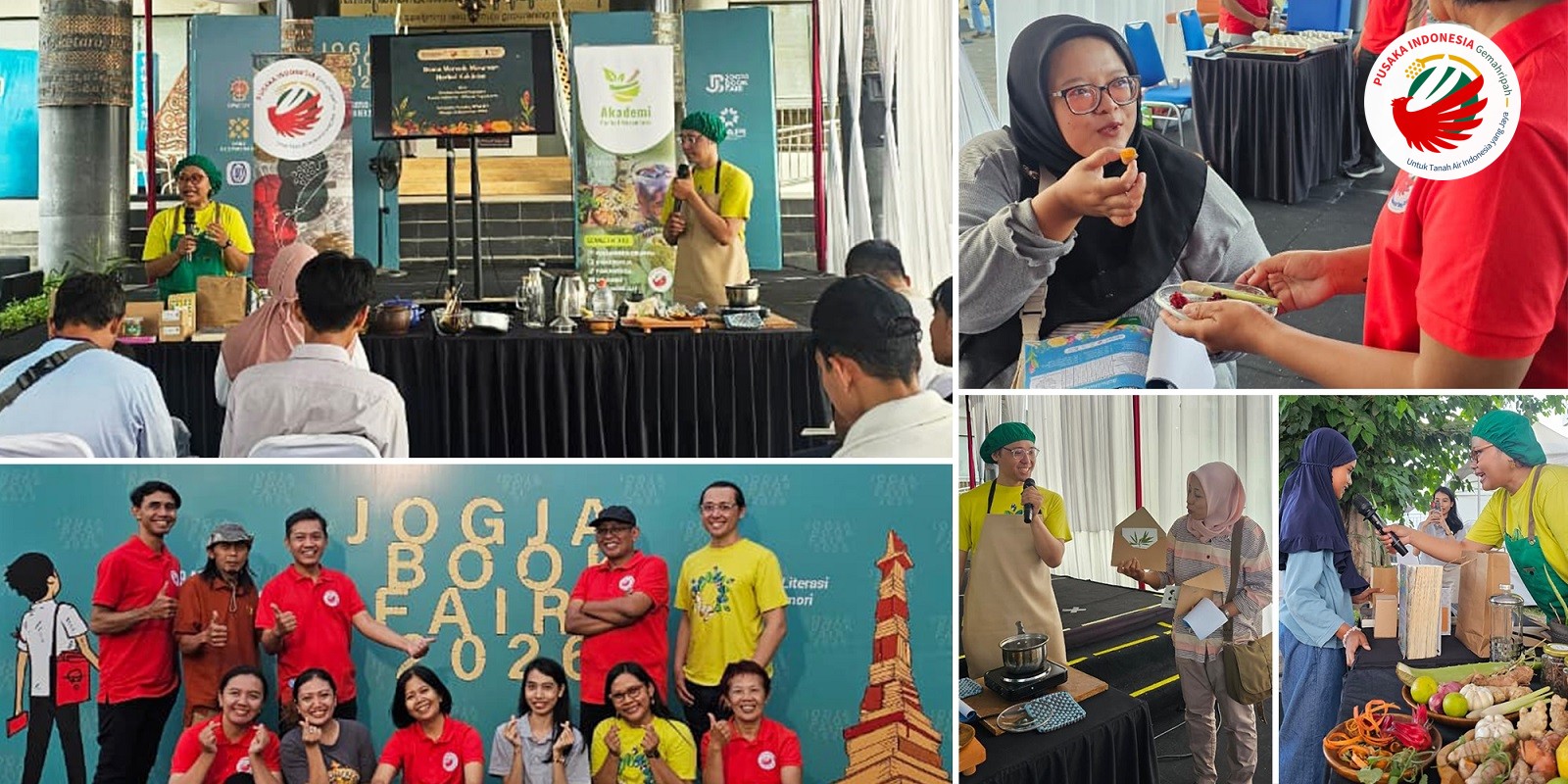 Aktivitas belajar meramu jamu bersama AHN di Jogja Book Fair