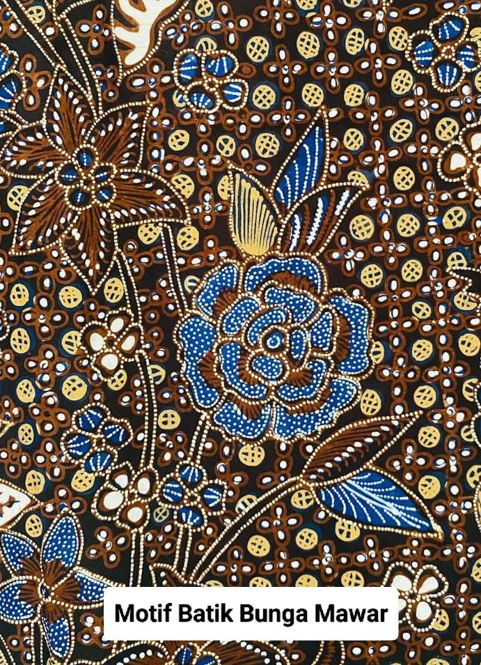 Motif batik bunga mawar (sumber foto: pinterest)